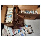 two boxe of sewing patterns