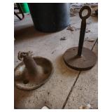 two boat anchors