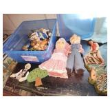 tote, lid, dolls, decor