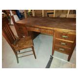 large desk and chair