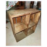 two crates made into a shelf