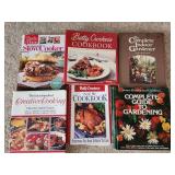 cookbooks and gardening books