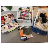 thread, lace, sewing supplies