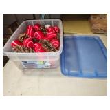 large tote and Christmas decor