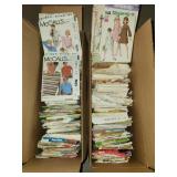 2 boxes of sewing patterns