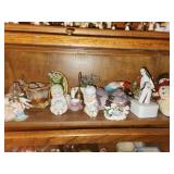 bell, lamp, figurines