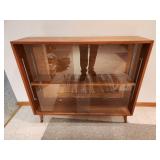 MCM glass front shelf