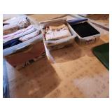 3 totes, lids, material