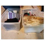 totes, lids, crafting stuff