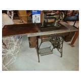 Singer sewing machine and cabinet