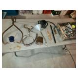 tongs, sickle, misc