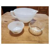 Fire King pieces, pitcher is cracked