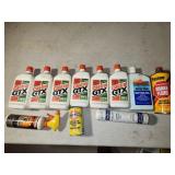 oil, grease, brake fluid, armor all