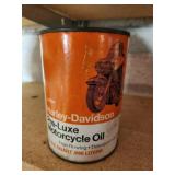 Vtg Harley oil quart, (full)