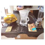 blender, coffee maker, popcorn