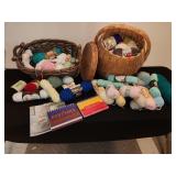 baskets and yarn