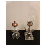 two oil lamps