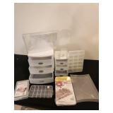 storage bins, drawers