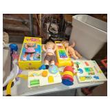 tote, lid, dolls, baby toys