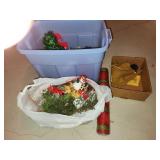 tote with Christmas decor