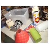 tote/lid, pitchers, dispensor
