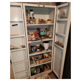 metal cabinet with contents