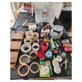 desk items and tote