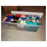 large tote,lid, yarn