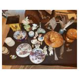 honey bowl, plates, knick knacks