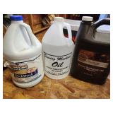 sewing machine oil, neatsfoot oil, deck wash
