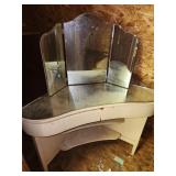 vtg vanity, with folding mirror