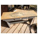 painted garden bench