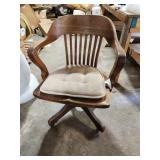 antique wooden office chair