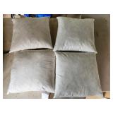 four new feather pillows