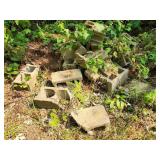 cement blocks, landscaping bricks