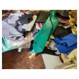 small pieces of vinyl, fabric