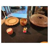 stoneware pot, small bowl