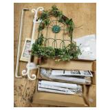2 screen door closers, towel rack, decor