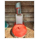 scoop, heated poultry waterer, feeder