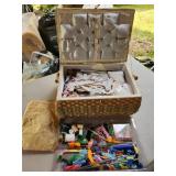 sewing basket and contents
