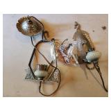 two hand crafted lamps
