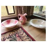 vtg basin, newer pitcher and matching basin