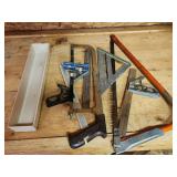 saws, speed square, straight edge