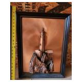 framed copper lighthouse