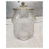 clear Planters Peanuts Four corners jar & lid