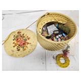 sewing basket and contents