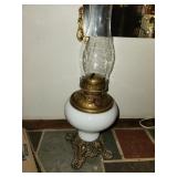 24" tall oil lamp