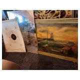 Painting, mirror, target