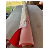 partial roll of red vinyl C, 55" x unknown length