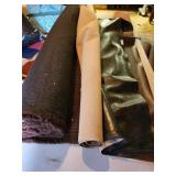 partial rolls of viny and fabric
